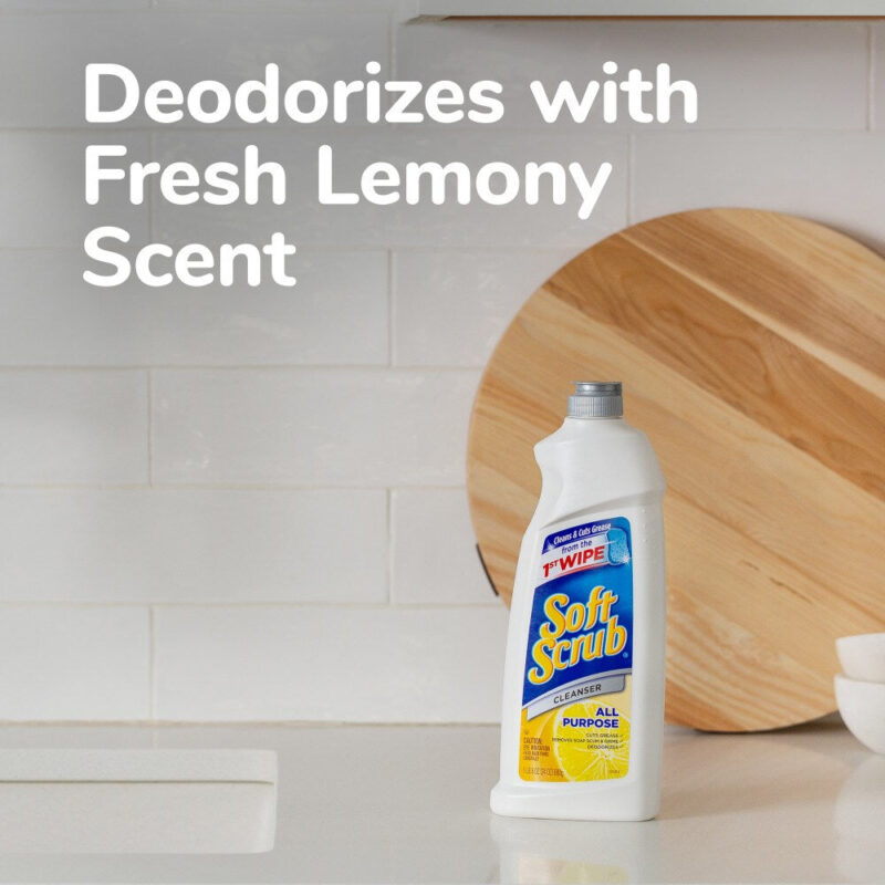Soft Scrub Cleanser, All Purpose, Lemon Fragrance, 24 oz (1 lb 8 oz) 680 g - Image 3