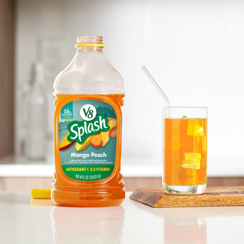 V8 Splash Mango Peach Flavored Juice Drink - Image 2