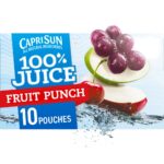 Capri Sun 100% Juice Fruit Punch Naturally Flavored Juice Box Pouches, 10-6 Oz