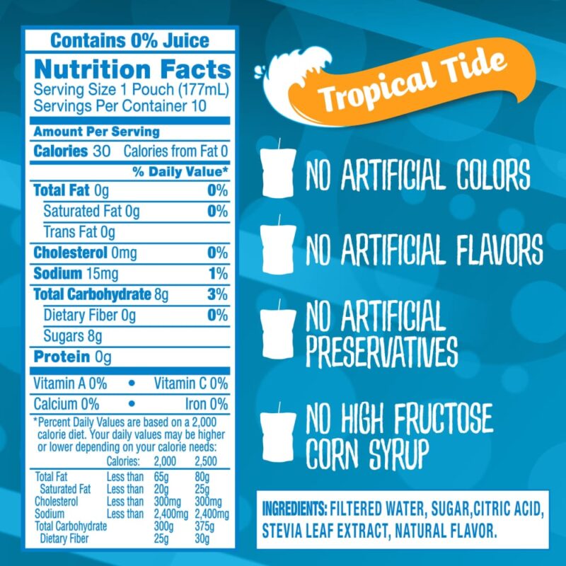 Capri Sun Roarin' Waters Tropical Tide Flavored Water Kids Drink - Image 4