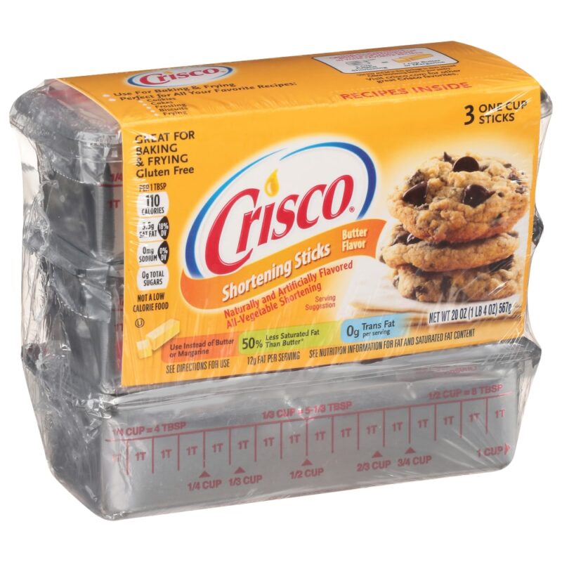 Crisco Butter Flavor All-Vegetable Shortening Baking Sticks, 20 Oz - 3 Ct - Image 2