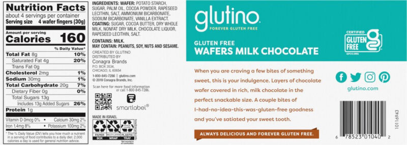 Wafers Gluten Free Milk Chocolate 4. - Image 2