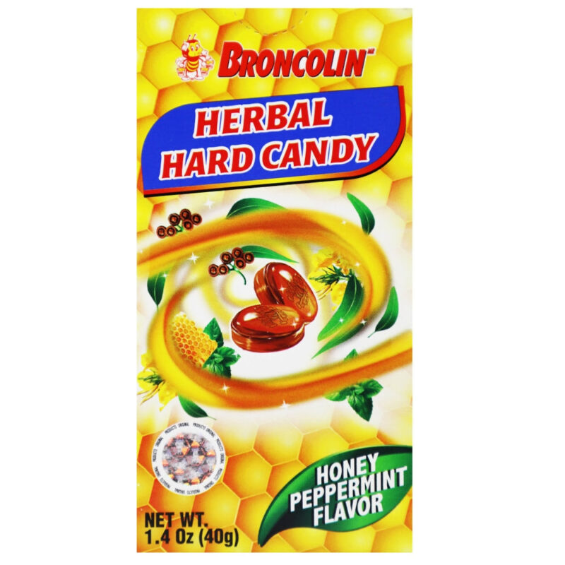 Broncolin Hard Candy, with Bee Honey and Plant Extracts, Honey, 1.4 oz (40 g) - Image 4