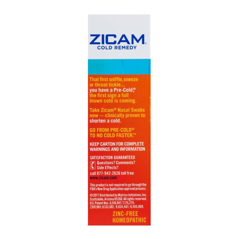 Zicam Cold Remedy, Medicated Nasal Swabs, 20 swabs - Image 3