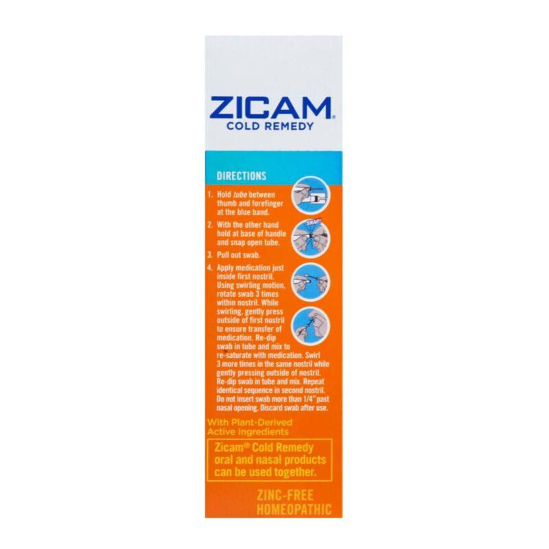 Zicam Cold Remedy, Medicated Nasal Swabs, 20 swabs - Image 4