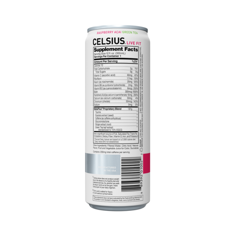 Celsius Sparkling Energy Drink Raspb - Image 4