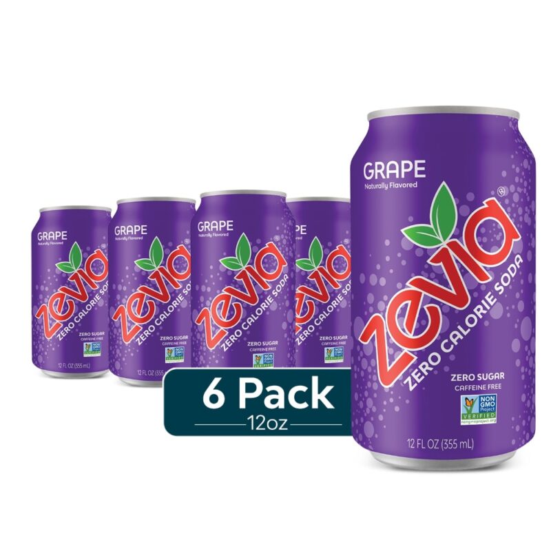 Zevia Soda Grape 6Pk - 72 Oz - Image 6