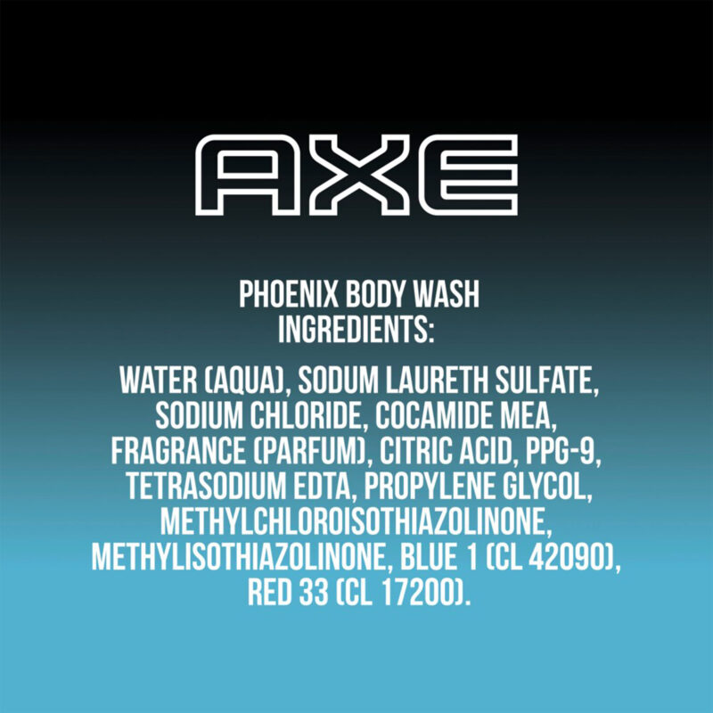 Axe Body Wash, Phoenix, Crushed Mint & Rosemary Scent, 16 fl oz (473 ml) - Image 3