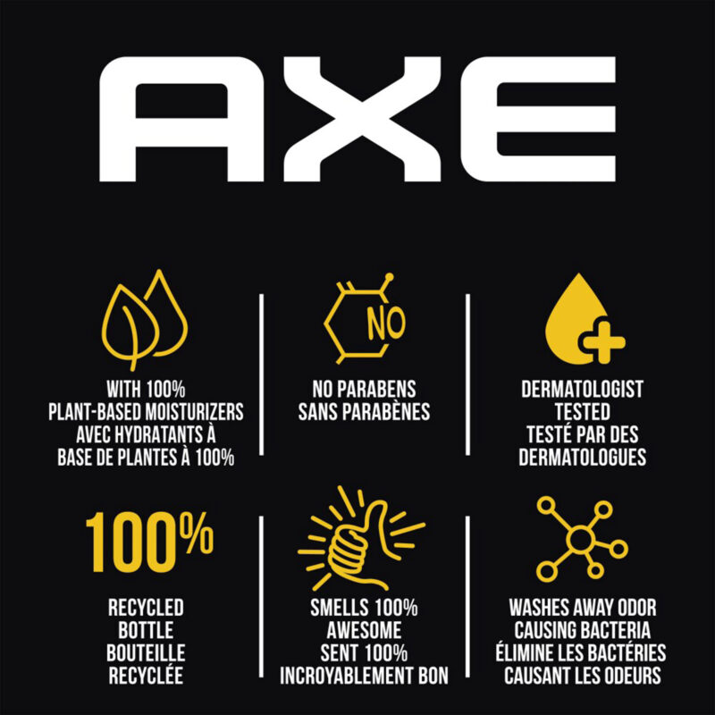 Axe Body Wash, Phoenix, Crushed Mint & Rosemary Scent, 16 fl oz (473 ml) - Image 4