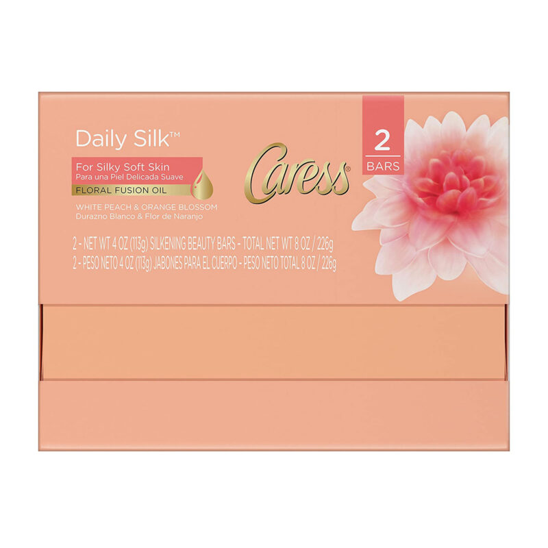 Caress Beauty Bars, Silkening, White Peach & Orange Blossom, 2 - 4 oz (113 g) bars [8 oz (226 g)] - Image 2