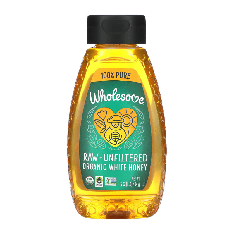 Wholesome Organic Unfiltered Raw White Honey, 16 Oz - Image 5