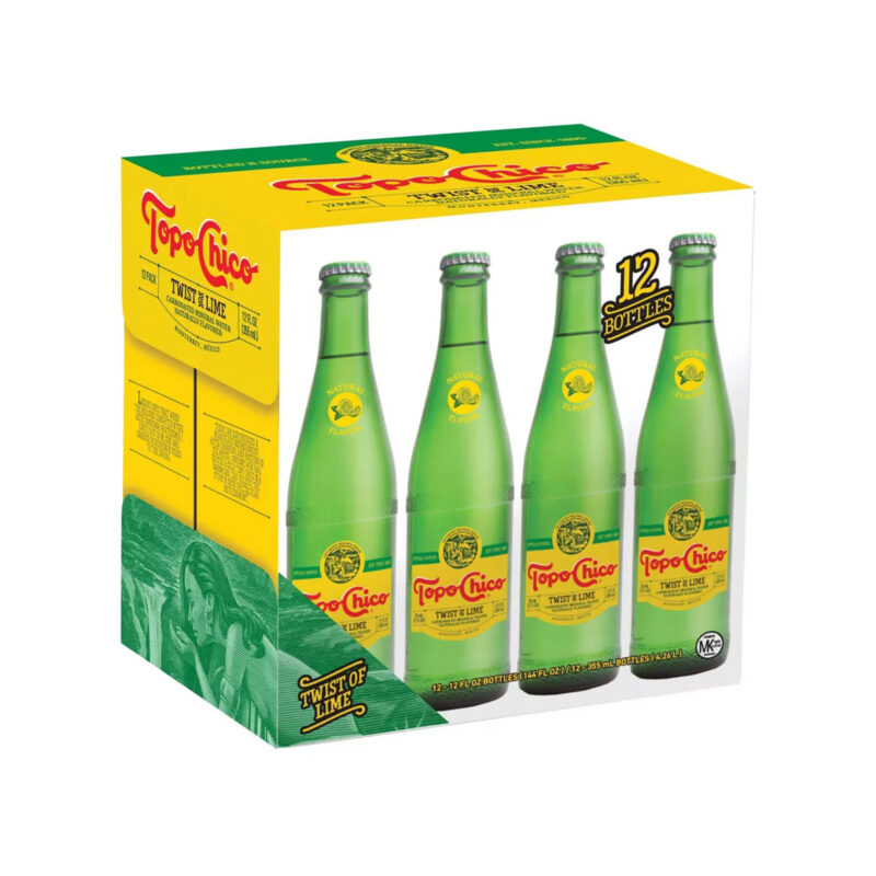 Topo Chico, Water Sparkling Mineral Lime, 12 Fl Oz, (12 Glass Bottles) - Image 3