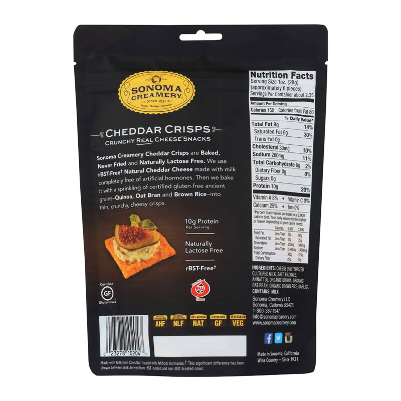 Sonoma Creamery Cheddar Crisps, 2.25 Oz - Image 2