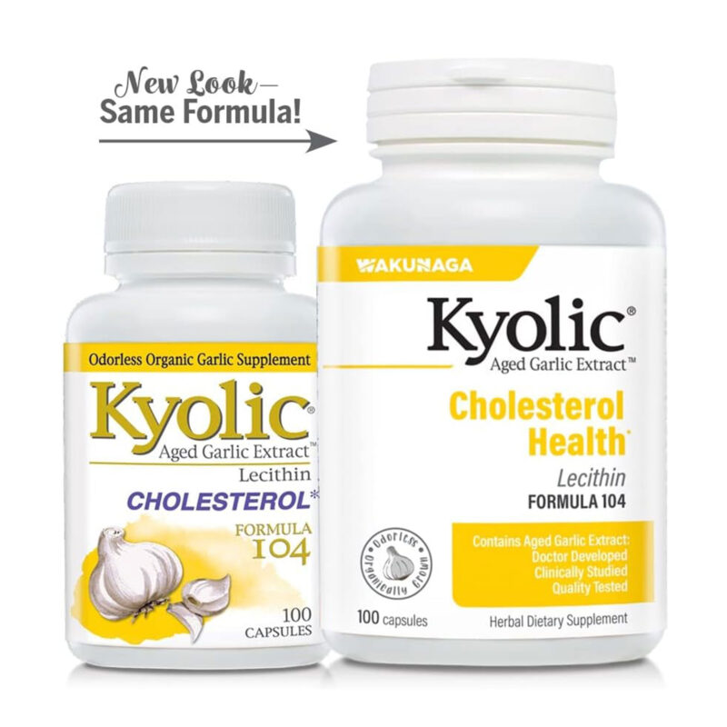 Kyolic Aged Garlic Extract Formula 104 Cholesterol Health, 100 Capsules - Image 5