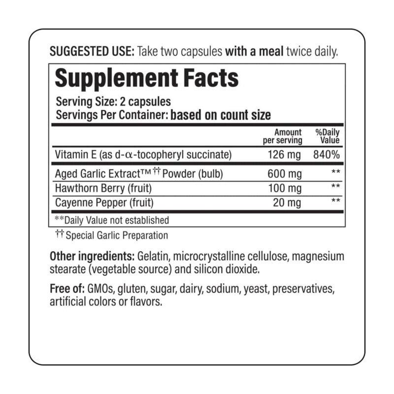 Kyolic Aged Garlic Extract Formula 106, Circulation Health, 100 Capsules  - Image 4