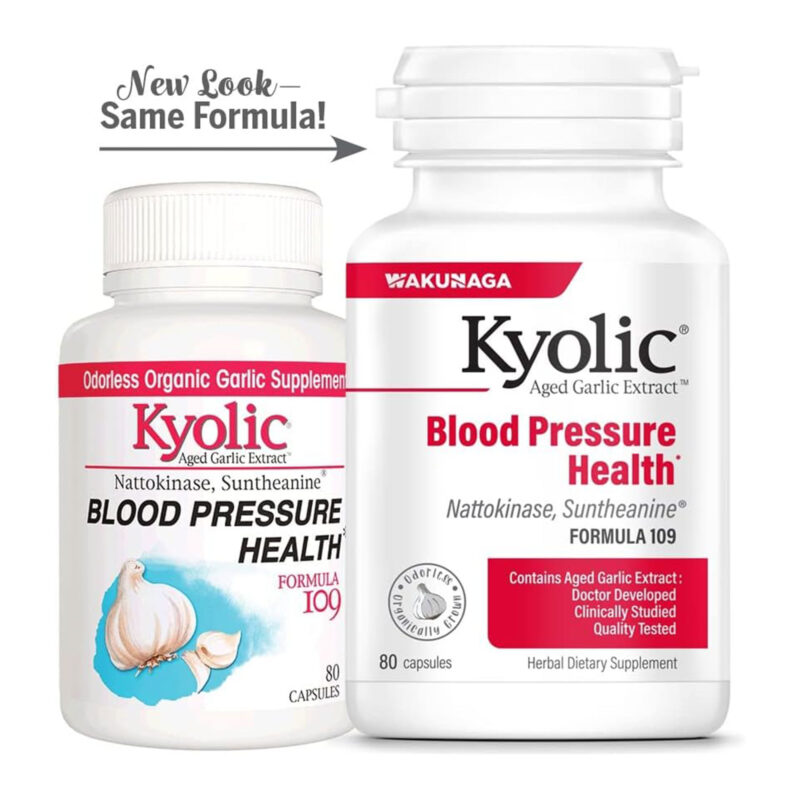 Kyolic Aged Garlic Extract Formula 109, Blood Pressure Health, 80 Capsules - Image 5
