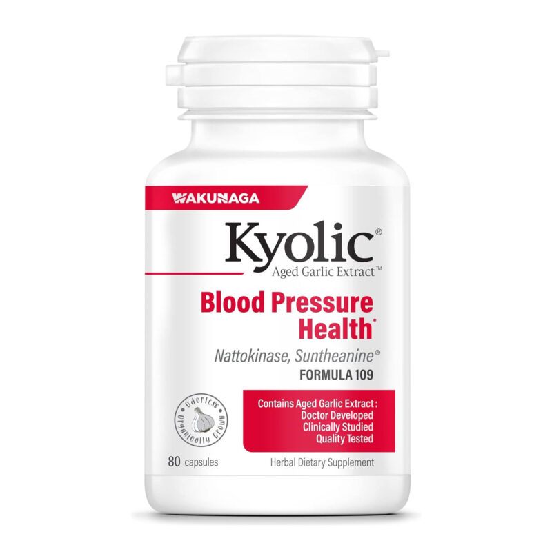 Kyolic Aged Garlic Extract Formula 109, Blood Pressure Health, 80 Capsules