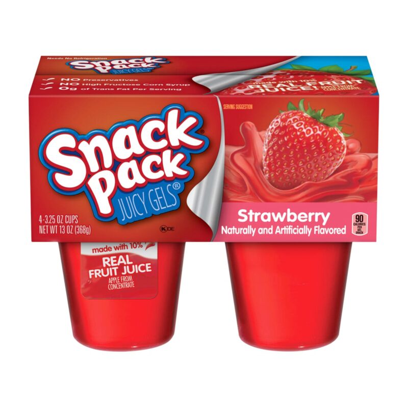 Snack Pack Juicy Gels Strawberry, 4 Cups - Image 6