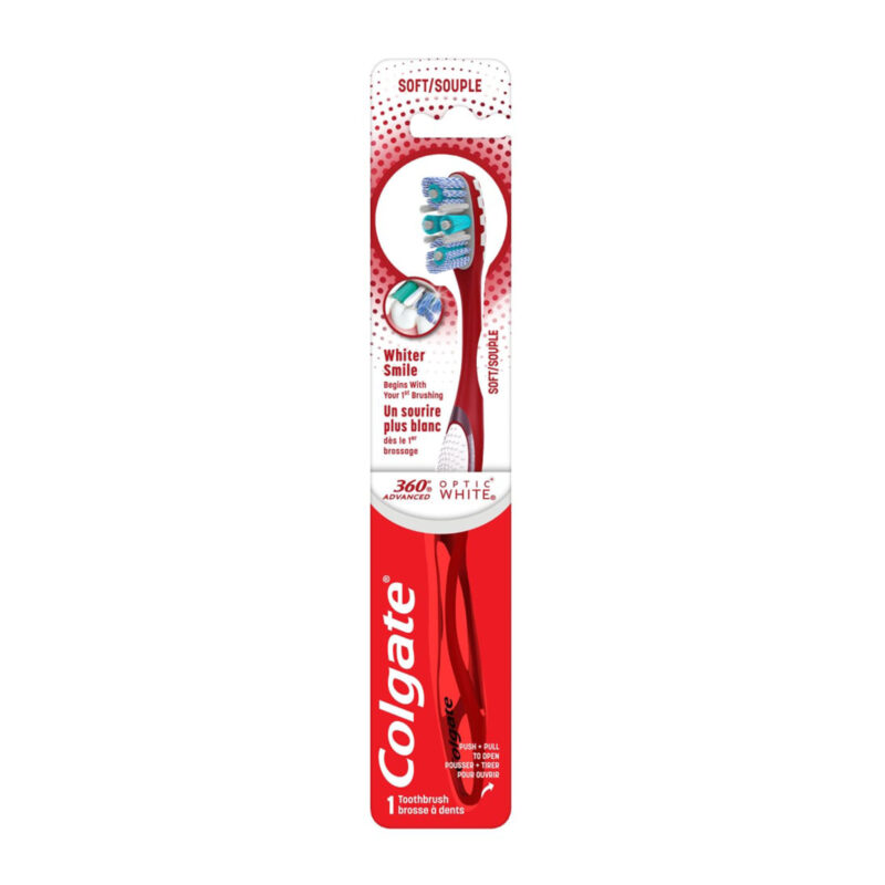 Colgate 360° Advanced Optic White Toothbrush, Soft