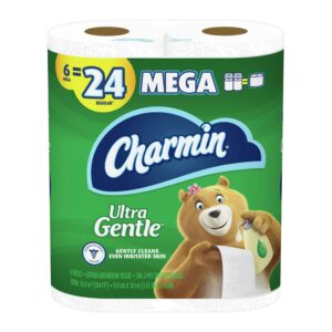 Charmin Lotion Bathroom Tissue, Mega Rolls, 2-Ply, 6 rolls