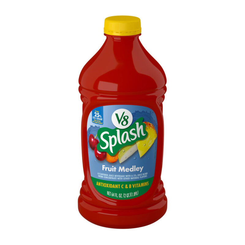 V8 Splash Fruit Medley Flavored Juice Beverage, 64 fl oz Bottle