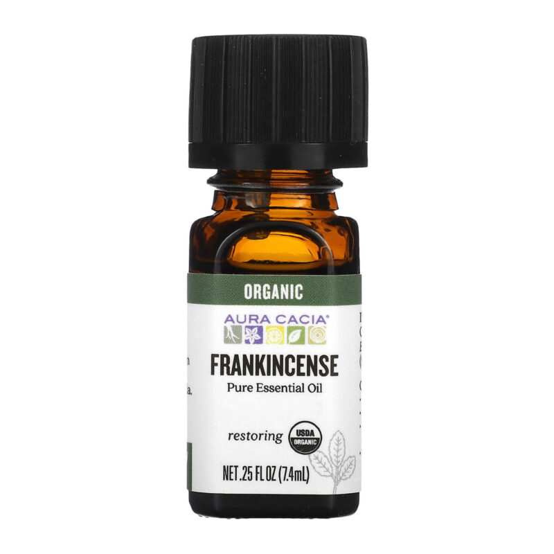 Aura Cacia, Pure Essential Oil, Organic Frankincense, 0.25 fl oz (7.4 ml) - Image 3