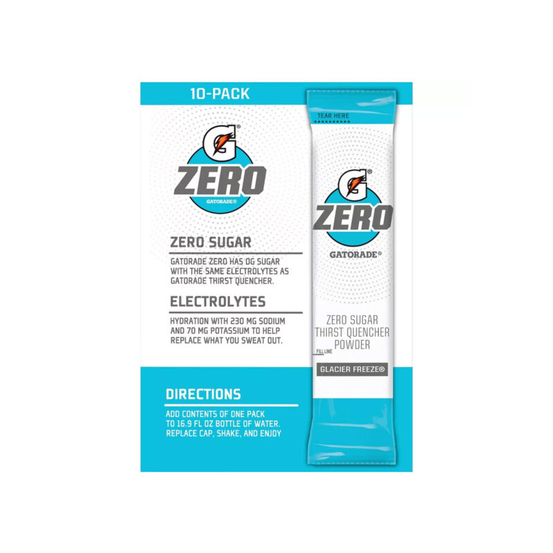 Gatorade Drink Mix Zero Glacier Freeze Powder, 1.08 Oz - Image 2