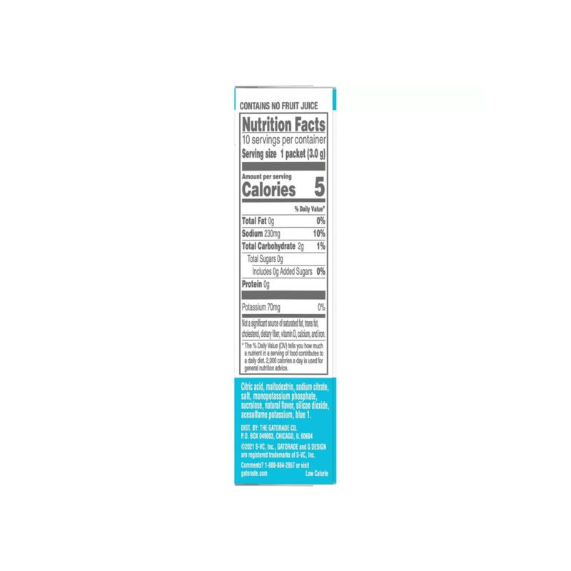 Gatorade Drink Mix Zero Glacier Freeze Powder, 1.08 Oz - Image 4