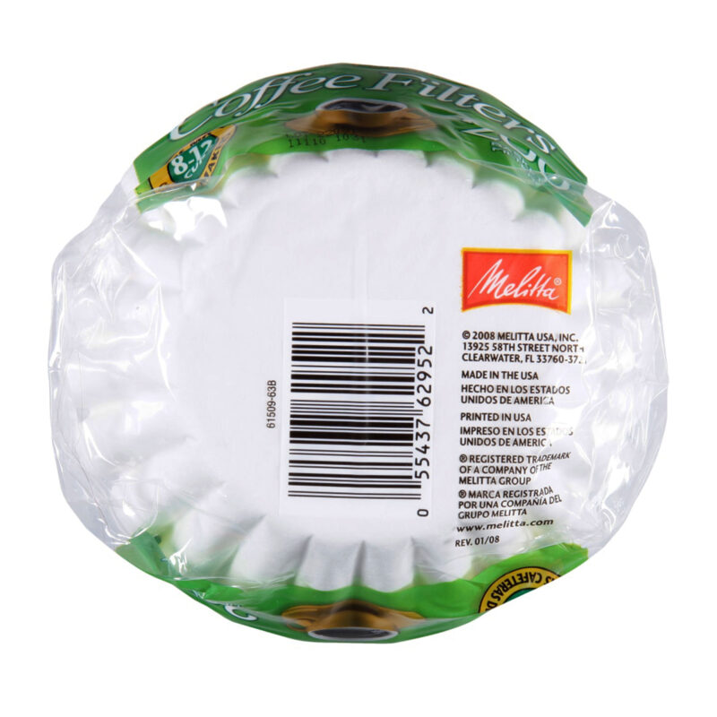 Melitta 8-12 Cup Basket Coffee Filters Paper White, 200 Count - Image 3