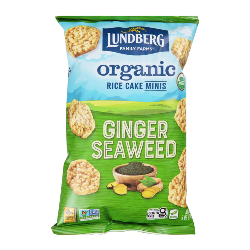 Lundberg Organic Ginger Seaweed Rice Cake Minis, 5 Oz - Image 4