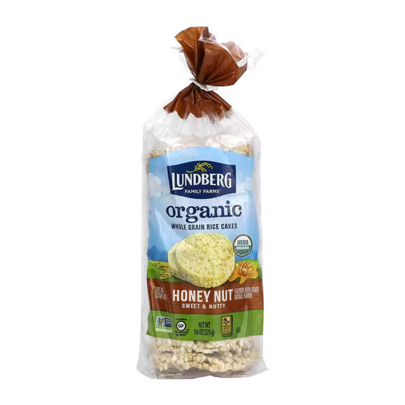 Lundberg, Organic Whole Grain Rice Cakes, Honey Nut, Sweet & Nutty, 9.6 oz (273 g) - Image 4