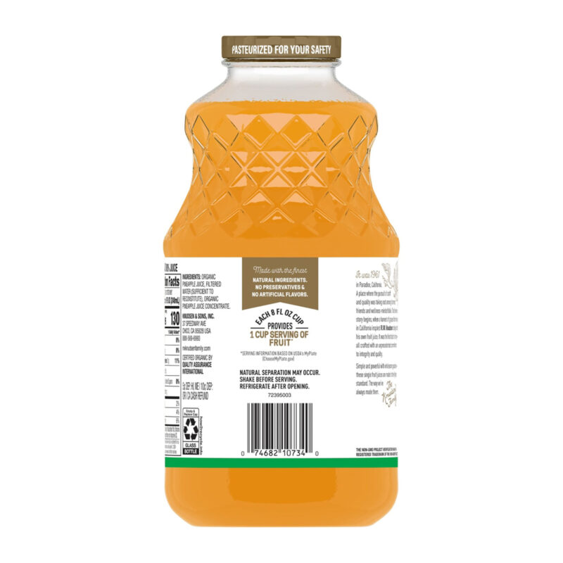 R.W. Knudsen Family Organic Just Pineapple Juice, 32 Fl Oz - Image 2