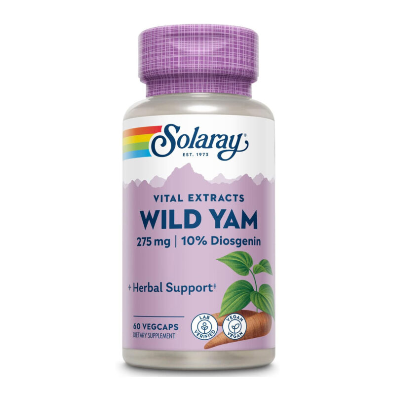 Solaray Guaranteed Potency Wild Yam Root Extract Root Extract, Veg Cap (Btl-Plastic) 275mg,  60ct - Image 5