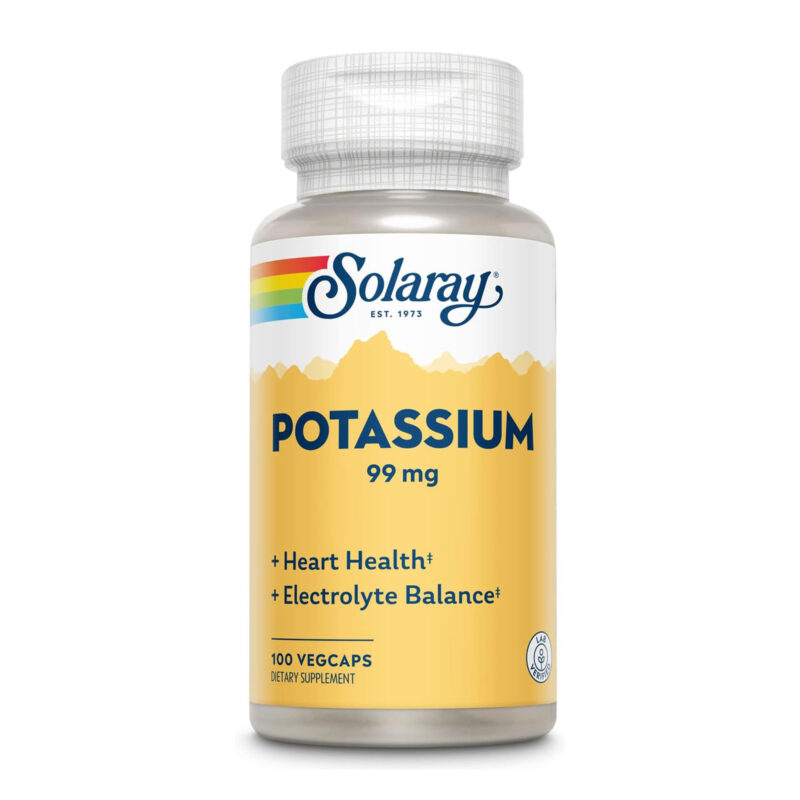 Solaray Potassium Dietary Supplement, 99 mg, 100 VegCaps