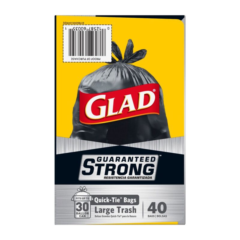 Glad Heavy Duty Outdoor Trash Bags - 40ct/30 Gallon - Image 2