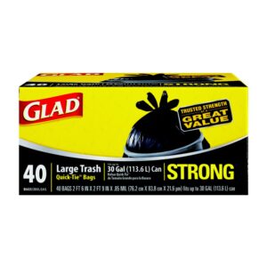 Glad Heavy Duty Outdoor Trash Bags - 40ct/30 Gallon
