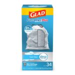 Glad ForceFlex OdorShield Tall Kitchen Drawstring Trash Bags, Fresh Clean - 13 gallons - 34 ct