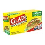 Glad Zipper Bags, Sandwich, 100 bags