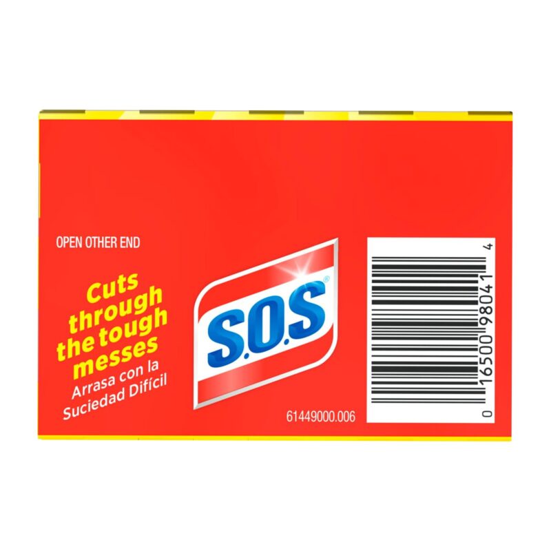 S.O.S Steel Wool Pads, Soap Filled, Reusable, 4 pads - Image 3