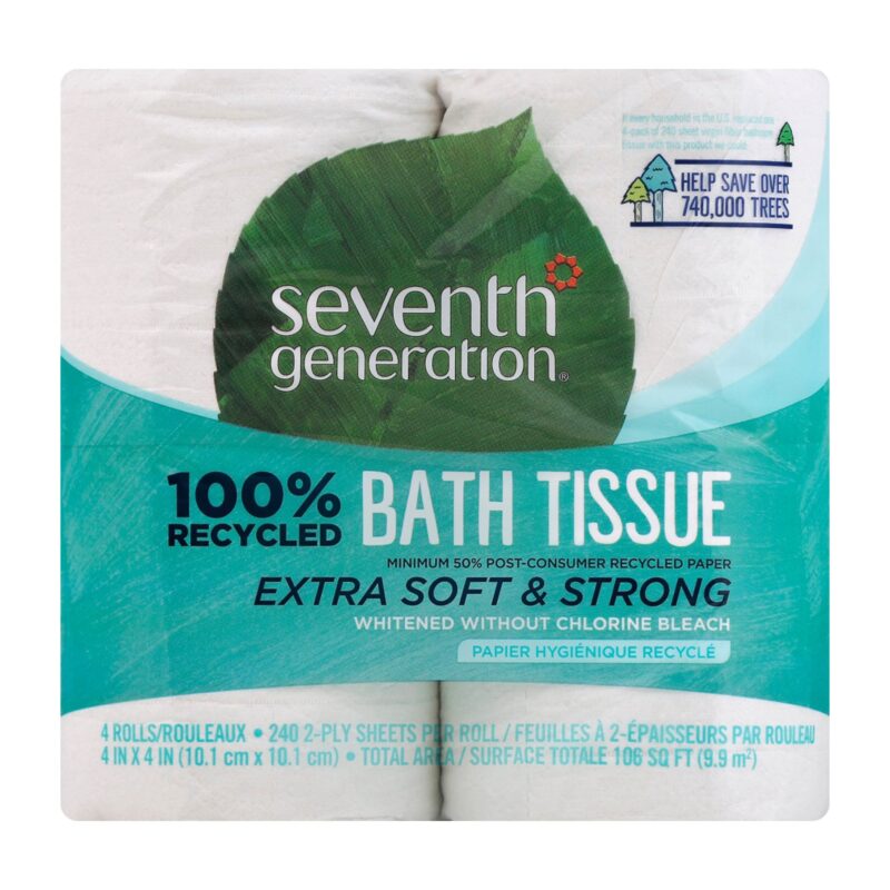 Seventh Generation Bath Tissue, Extra Soft & Strong, 2-Ply, 4 rolls - Image 5