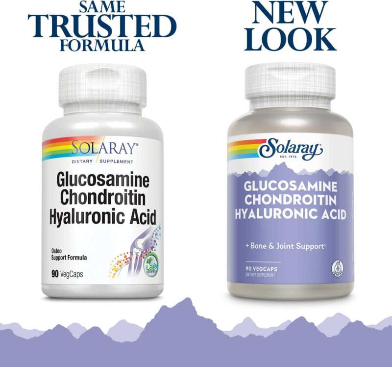 Glucosamine Chondroitin and Hyaluronic Acid Solaray 90 Caps - Image 3