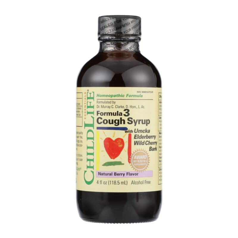 ChildLife Cough Syrup, Formula 3, Natural Berry Flavor, 4 fl oz (188.5 ml) - Image 5