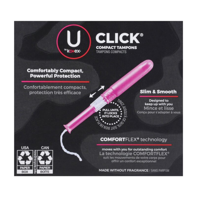 U BY KOTEX Tampons, Unscented, Super, Compact, 16 tampons - Image 2