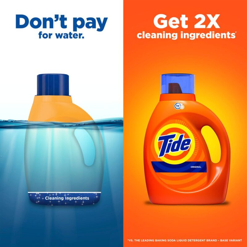 Tide Detergent, HE, Original, 2.04 l (2.15 US qt) 69 fl oz liq - Image 3