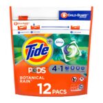 Tide Detergent Pods, 4 In 1, Febreze, Botanical Rain, Pacs, 12 pacs [328 g (12 oz)]