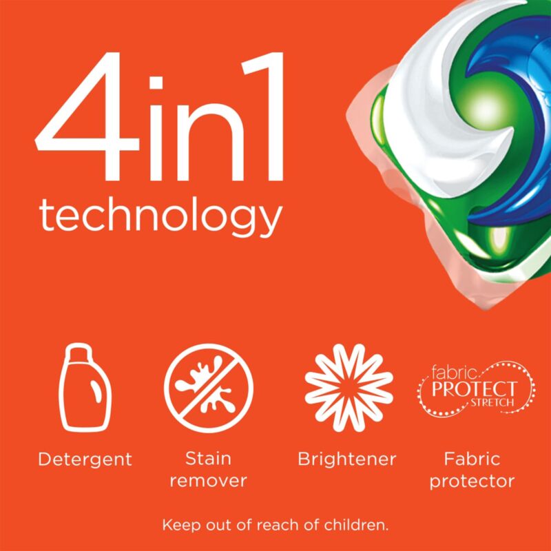 Tide + Detergent, April Fresh, 4 in 1 with Downy, Pacs, 15 pacs [411 g (14 oz)] - Image 3