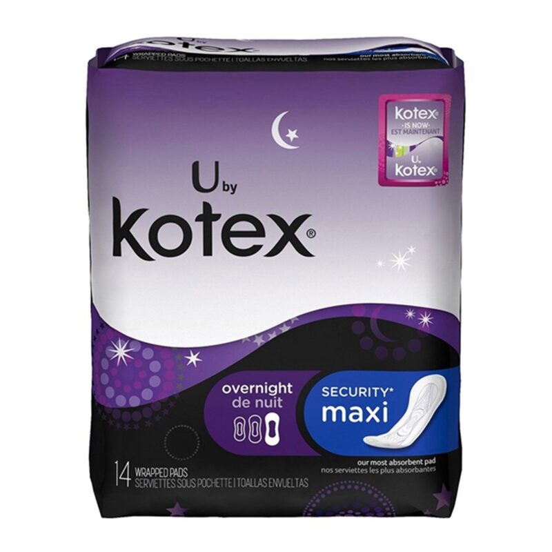 U By Kotex Pads, Maxi, Overnight, 14 pads - Image 3