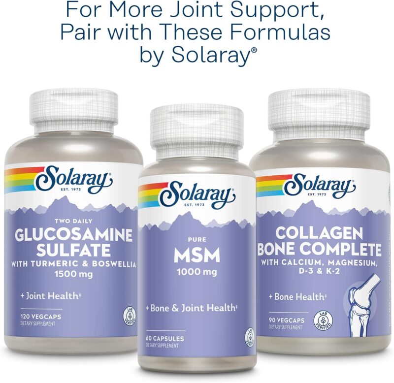 Glucosamine Chondroitin and Hyaluronic Acid Solaray 90 Caps - Image 5