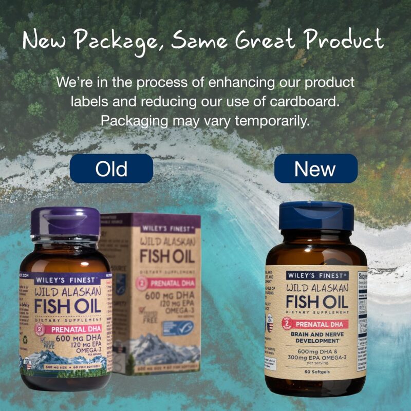 Wiley's Finest Fish Oil Prenatal Dha, 600 Mg, 60 Ct - Image 5