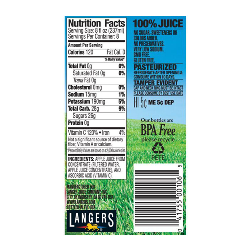 Langers Apple Juice - Image 2
